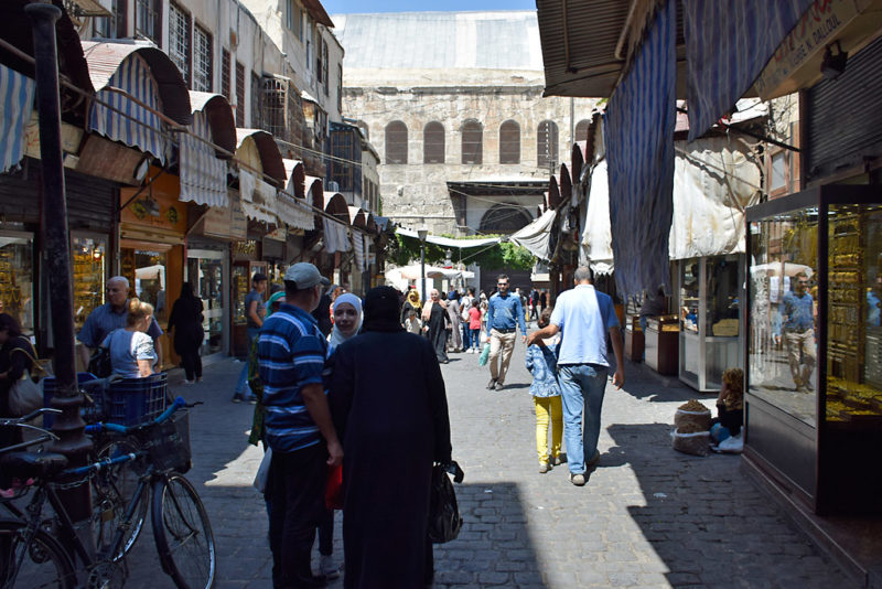 It's hard to believe there was recently a war around Damascus, when seeing the busy streets. Photo: FWM